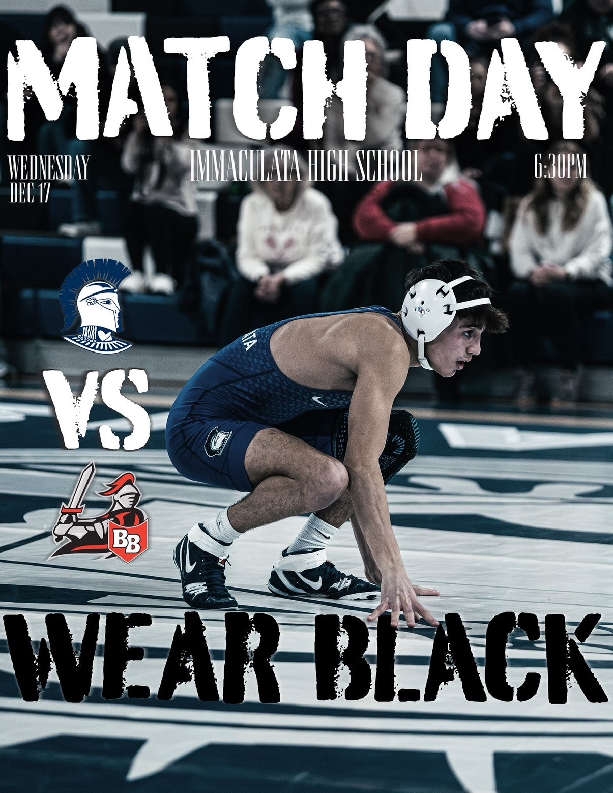 Immaculata Wrestling Match Day Graphic by Seraphina Rosati