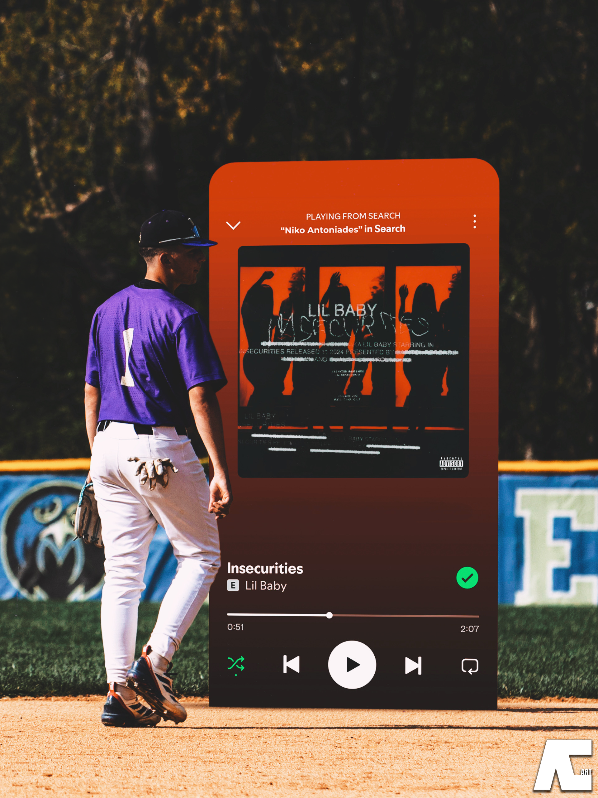 Niko Antoniades Walkup Spotify Song Graphic by Aaron Chon