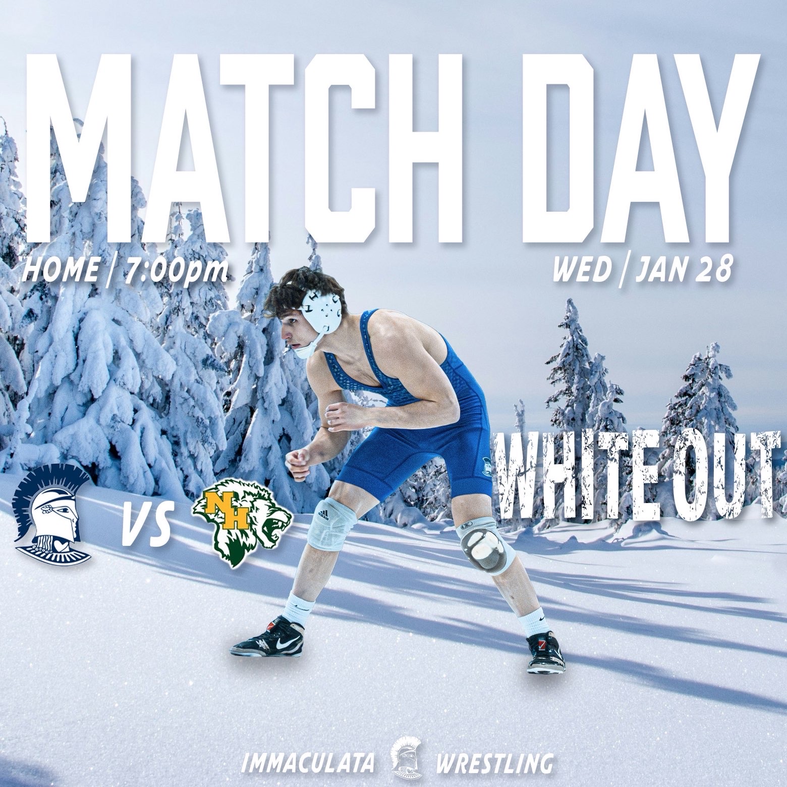 Immaculata Wrestling Match Day Graphic by Seraphina Rosati