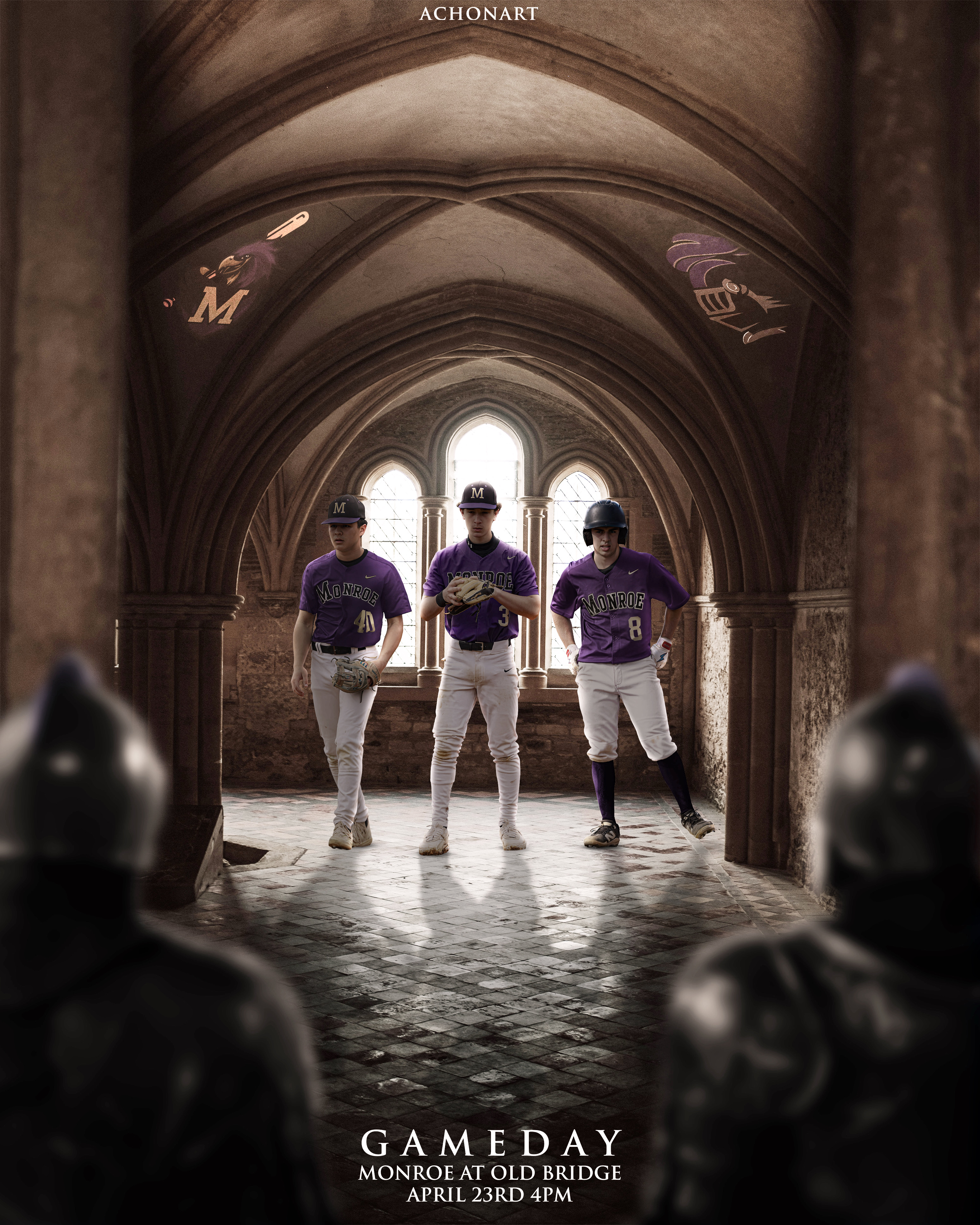 Monroe Township High School Varsity Baseball Gameday Graphic by Aaron Chon